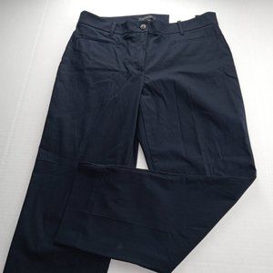 Ann Taylor Women's The Crop Slim Leg Pant Size 8 Navy Blue Mid Rise Chino